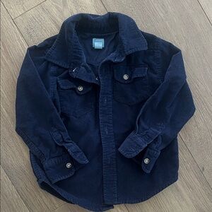 3T Navy corduroy button down